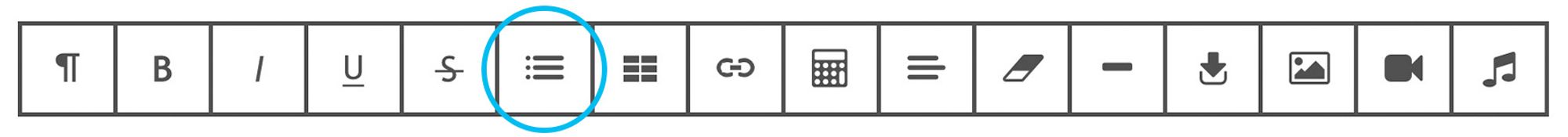 Icon for creating lists